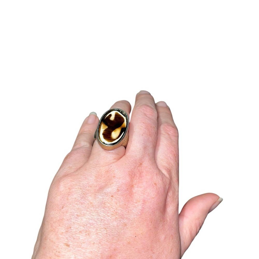 Vintage retro statement cocktail ring adjustable